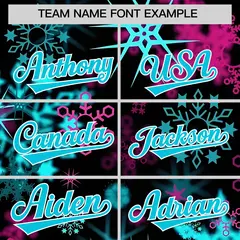 Christmas Graffiti Pattern Authentic Baseball Jersey 4