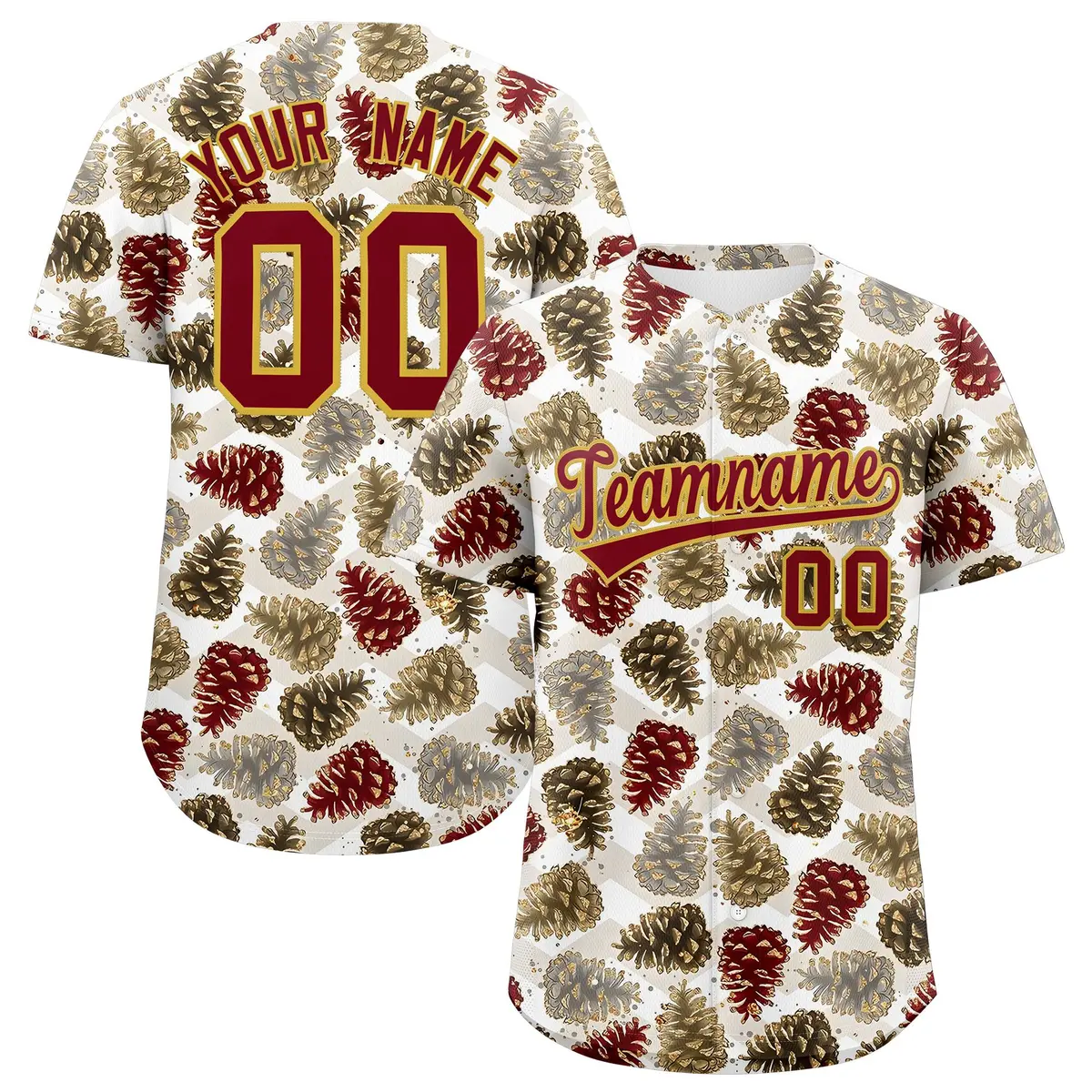 Christmas Graffiti Pattern Authentic Baseball Jersey