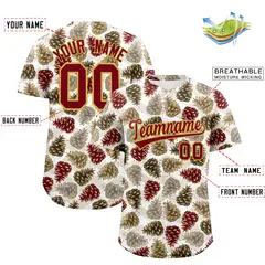 Christmas Graffiti Pattern Authentic Baseball Jersey 2