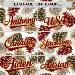 Christmas Graffiti Pattern Authentic Baseball Jersey 3