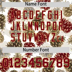 Christmas Graffiti Pattern Authentic Baseball Jersey 4