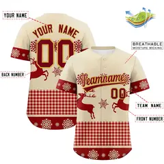 Christmas Graffiti Pattern Authentic Baseball Jersey 2