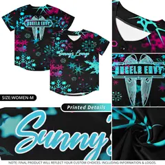 Christmas Graffiti Pattern Authentic Baseball Jersey 5