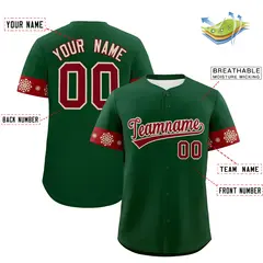 Christmas Graffiti Pattern Authentic Baseball Jersey 2