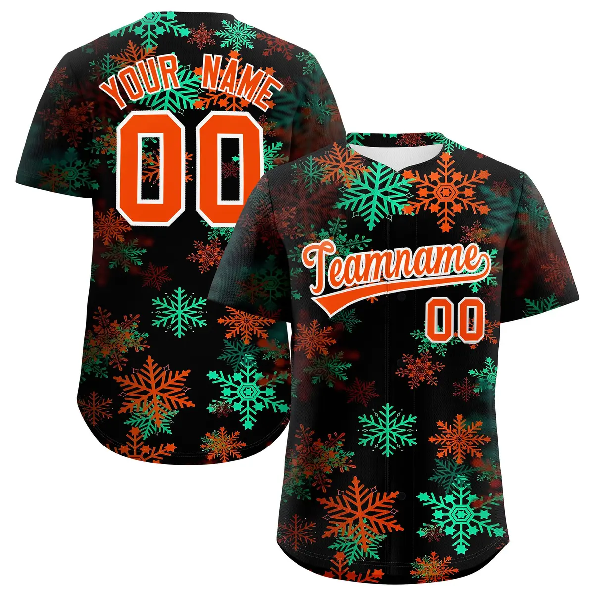 Christmas Graffiti Pattern Authentic Baseball Jersey
