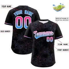 Christmas Graffiti Pattern Authentic Baseball Jersey 2
