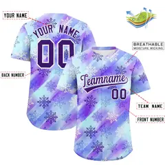 Christmas Graffiti Pattern Authentic Baseball Jersey 2