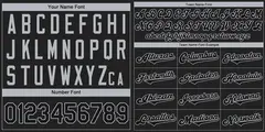 Classic Authentic Black Black-Gray Baseball Jersey 3