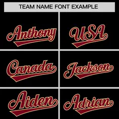 Classic Authentic Black Crimson Baseball Jersey 3
