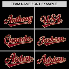 Classic Authentic Black Crimson Baseball Jersey 3