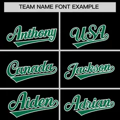 Classic Authentic Black Kelly Green Baseball Jersey 3