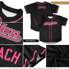 Classic Authentic Black Pink-Gray Baseball Jersey 4