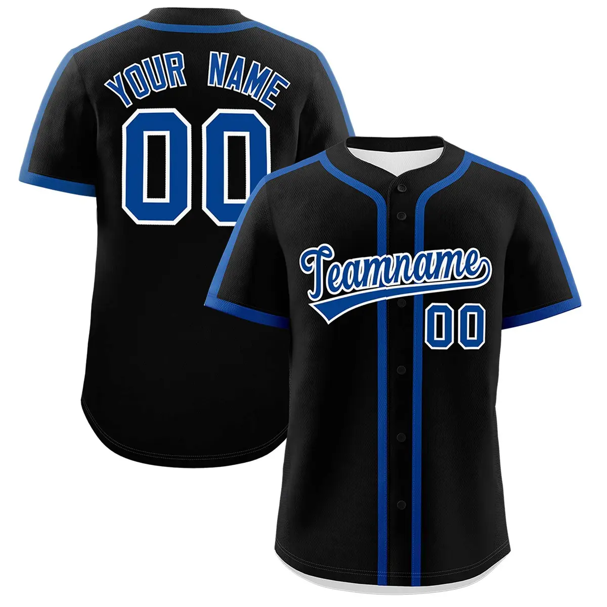 Classic Authentic Black Royal Baseball Jersey