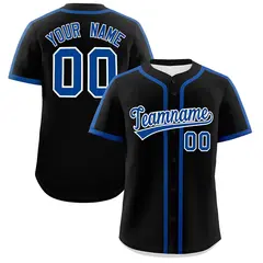 Classic Authentic Black Royal Baseball Jersey 1