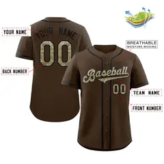 Classic Authentic Brown Olive-Black Baseball Jersey 2