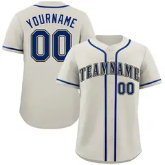 Classic Authentic Cream Royal-Gold Baseball Jersey 1