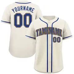 Classic Authentic Cream Royal-Gold Baseball Jersey 1
