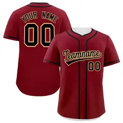 Classic Authentic Crimson Black Baseball Jersey