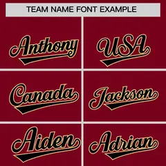 Classic Authentic Crimson Black Baseball Jersey 3
