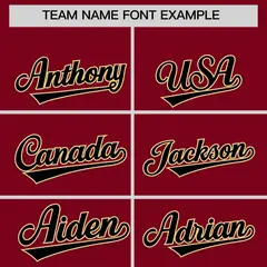 Classic Authentic Crimson Black Baseball Jersey 3