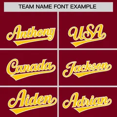 Classic Authentic Crimson Gold Baseball Jersey 3