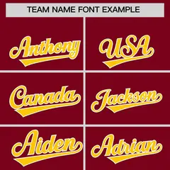 Classic Authentic Crimson Gold Baseball Jersey 3