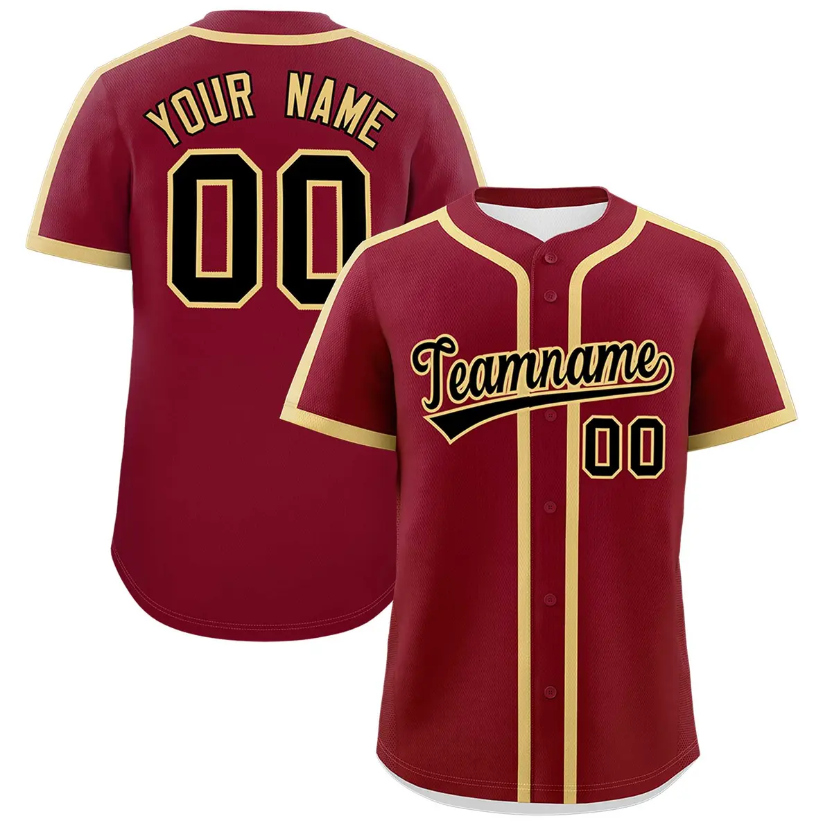 Classic Authentic Crimson Khaki Baseball Jersey