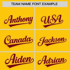 Classic Authentic Gold Crimson Baseball Jersey 3