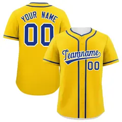 Classic Authentic Gold Royal Baseball Jersey 1
