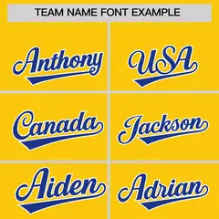 Classic Authentic Gold Royal Baseball Jersey 3