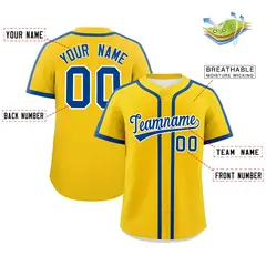 Classic Authentic Gold Royal Baseball Jersey 2