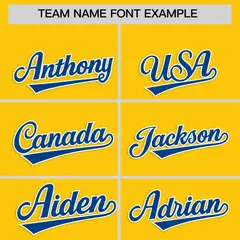 Classic Authentic Gold Royal Baseball Jersey 3