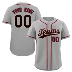 Classic Authentic Gray Black-Cream Baseball Jersey