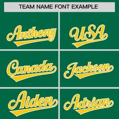 Classic Authentic Kelly Green Gold Baseball Jersey 3