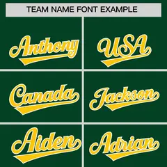 Classic Authentic Kelly Green Gold Baseball Jersey 3
