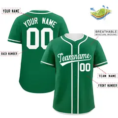 Classic Authentic Kelly Green White Baseball Jersey 2