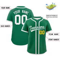 Classic Authentic Kelly Green White Baseball Jersey 2