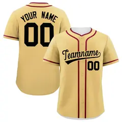 Classic Authentic Khaki Crimson Baseball Jersey