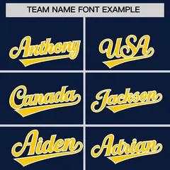 Classic Authentic Navy Gold Baseball Jersey 3