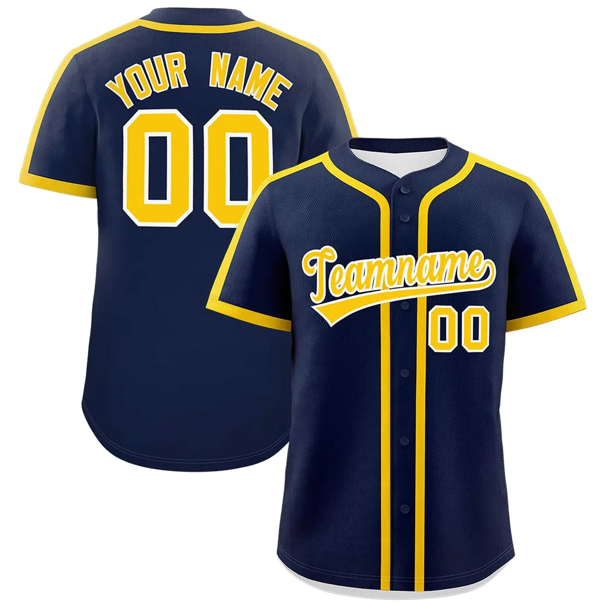 Classic Authentic Navy Gold Baseball Jersey