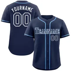 Classic Authentic Navy Navy-Powder Blue Baseball Jersey 1