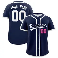 Classic Authentic Navy White Baseball Jersey