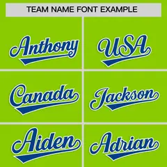 Classic Authentic Neon Green Royal Baseball Jersey 3