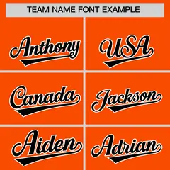 Classic Authentic Orange Black Baseball Jersey 3