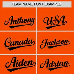 Classic Authentic Orange Black Baseball Jersey 3