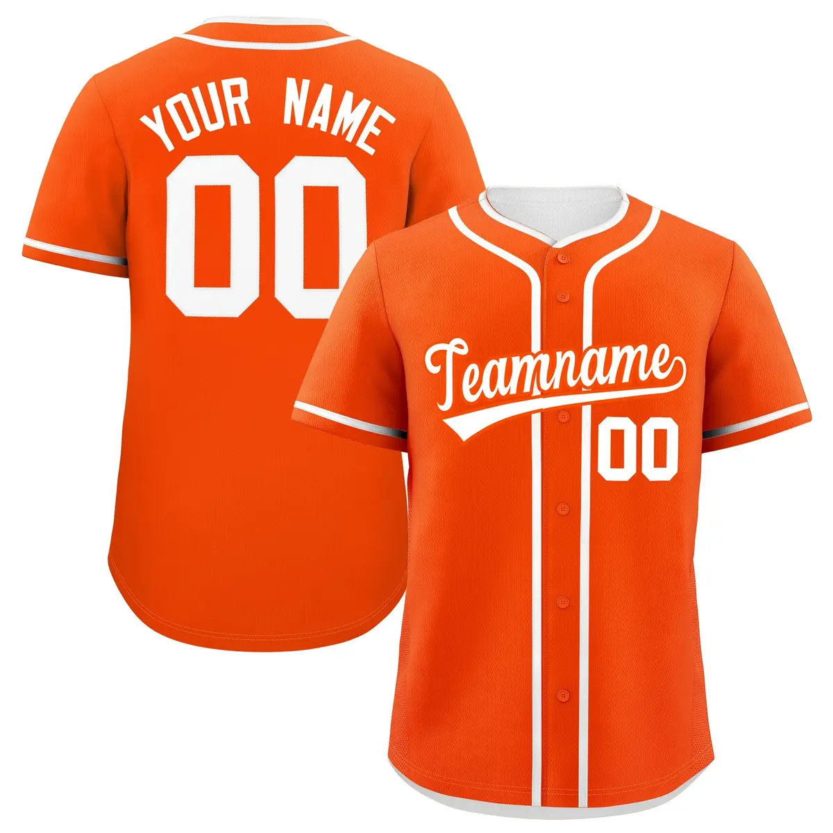 Classic Authentic Orange White Baseball Jersey