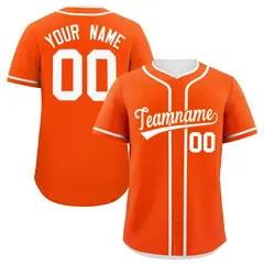 Classic Authentic Orange White Baseball Jersey 1