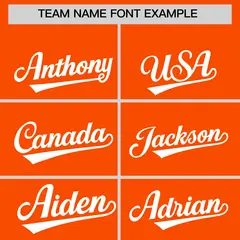 Classic Authentic Orange White Baseball Jersey 3