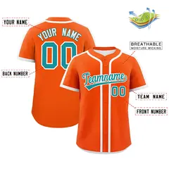 Classic Authentic Orange White Baseball Jersey 2