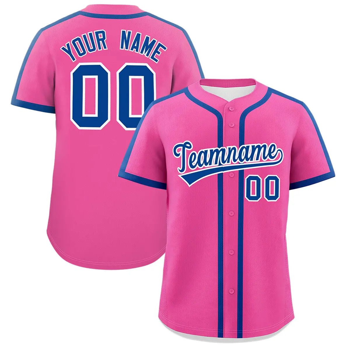 Classic Authentic Pink Royal Baseball Jersey
